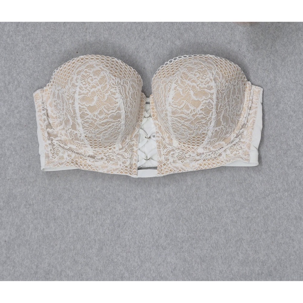 Cacique Women Bra 42DD White Floral Multi Way Longline Underwired Lace‎ READ